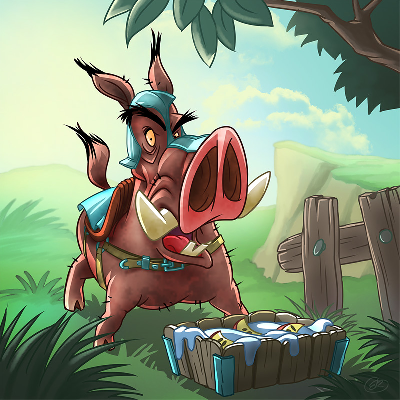 Personnage cartoon pour jeu d'aventure 